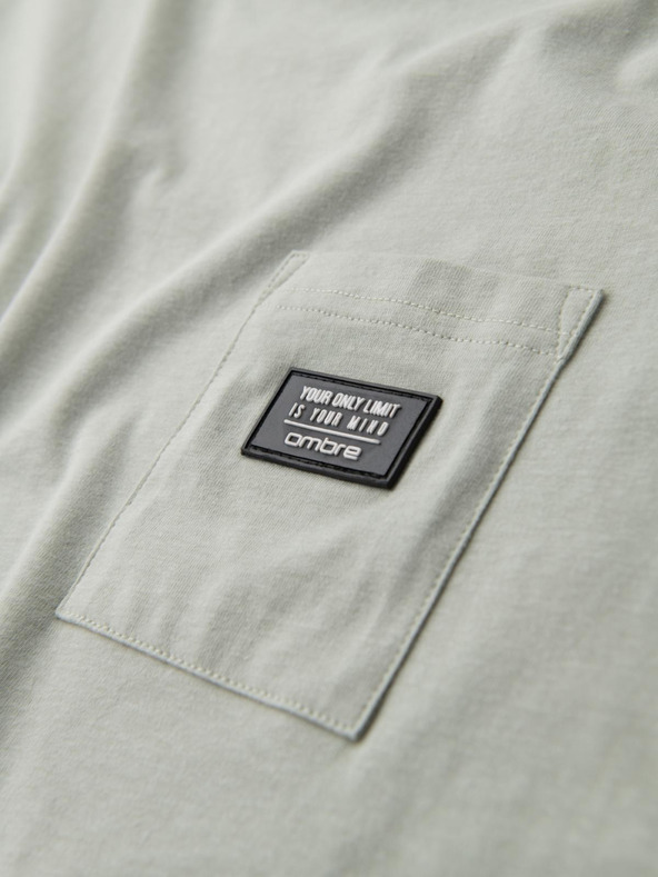 Ombre Clothing Ombre Clothing Moška majica za prosti čas z žepom Zelena