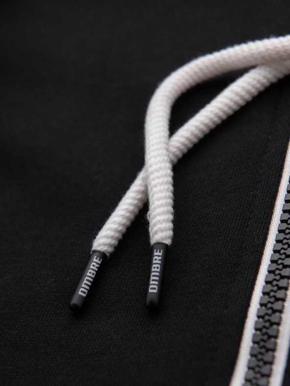 Ombre Clothing Črna moška osnovna kapuca z zadrgo Ombre Clothing