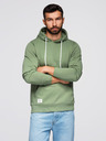 Ombre Clothing Zelena moška jopa s kapuco Ombre Clothing