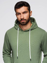 Ombre Clothing Zelena moška jopa s kapuco Ombre Clothing
