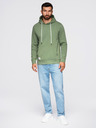 Ombre Clothing Zelena moška jopa s kapuco Ombre Clothing