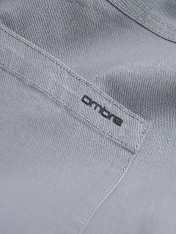 Ombre Clothing Svetlo sive moške tovorne jogger hlače Ombre Clothing