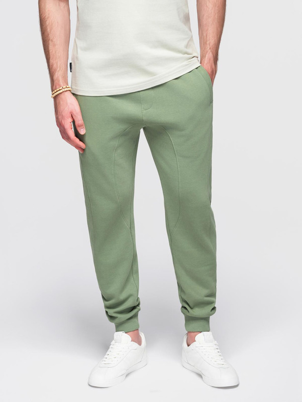 Ombre Clothing Zelene moške trenirke jogger Ombre Clothing