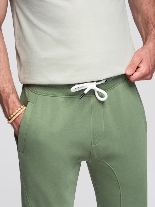 Ombre Clothing Zelene moške trenirke jogger Ombre Clothing