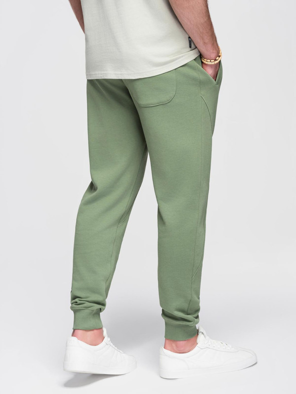 Ombre Clothing Zelene moške trenirke jogger Ombre Clothing
