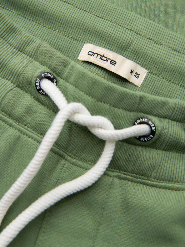 Ombre Clothing Zelene moške trenirke jogger Ombre Clothing