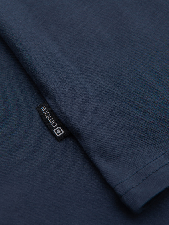 Ombre Clothing Temno modra moška majica z žepom Ombre Clothing