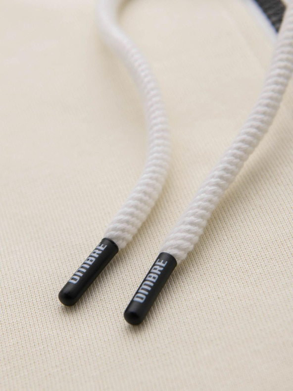 Ombre Clothing Kremasta moška osnovna kapuca z zadrgo Ombre Clothing