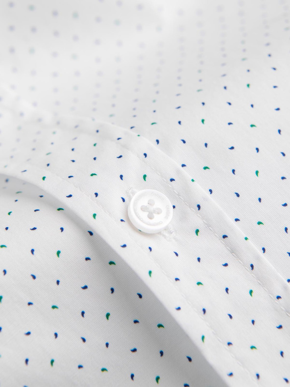 Ombre Clothing Bela moška bombažna srajca Ombre Clothing