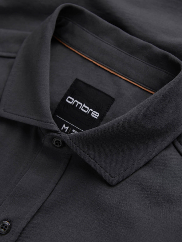 Ombre Clothing Siva moška majica iz žakarja Ombre Clothing