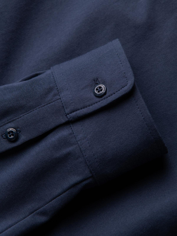 Ombre Clothing Modra moška srajca iz jerseya Ombre Clothing