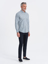 Ombre Clothing Modra moška srajca z vzorcem Ombre Clothing