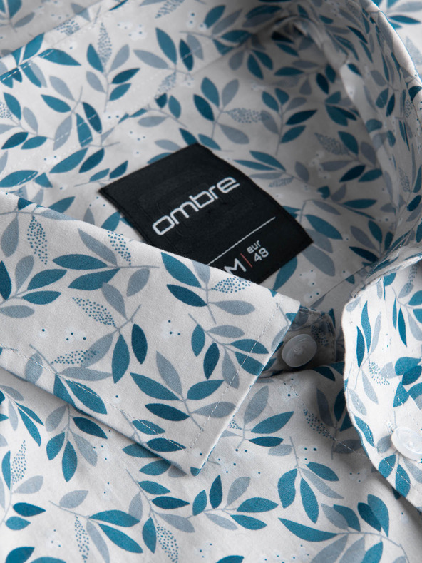 Ombre Clothing Siva moška srajca z vzorcem Ombre Clothing