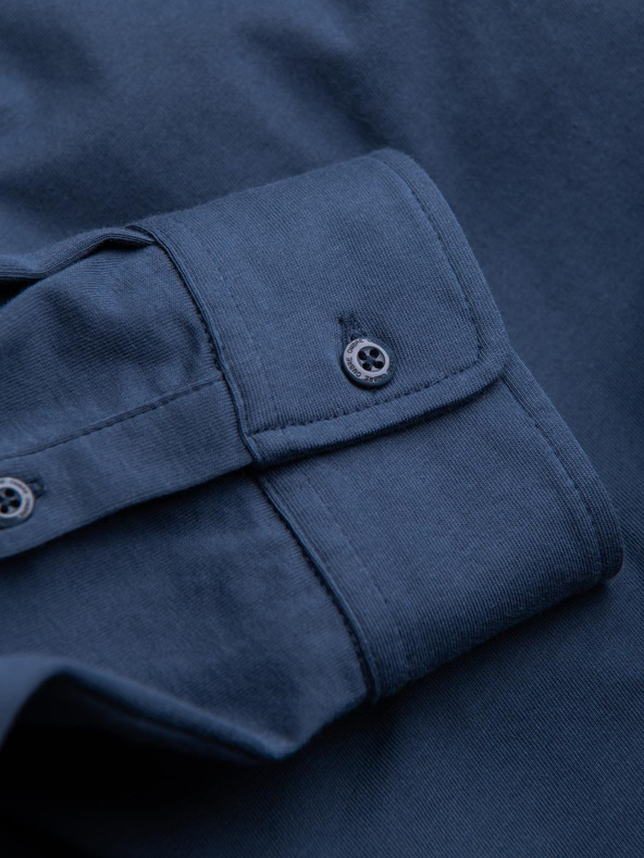 Ombre Clothing Modra moška srajca iz jerseya Ombre Clothing