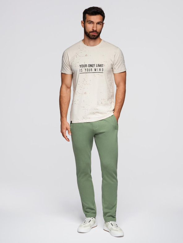 Ombre Clothing Zelene moške trenirke Ombre oblačila