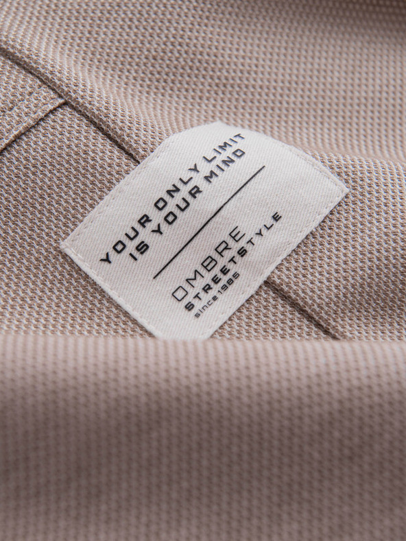 Ombre Clothing Svetlo rjave moške trenirke Ombre Clothing