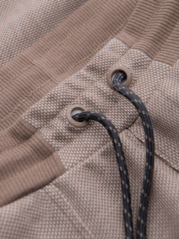 Ombre Clothing Svetlo rjave moške trenirke Ombre Clothing