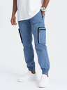Ombre Clothing Modre moške tovorne jogger hlače Ombre Clothing