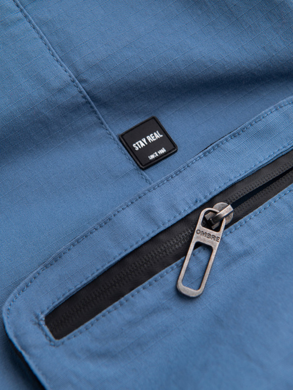Ombre Clothing Modre moške tovorne jogger hlače Ombre Clothing