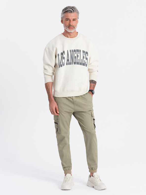 Ombre Clothing Kaki moške tovorne jogger hlače Ombre Clothing