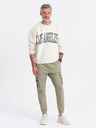 Ombre Clothing Kaki moške tovorne jogger hlače Ombre Clothing