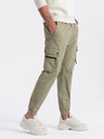 Ombre Clothing Kaki moške tovorne jogger hlače Ombre Clothing