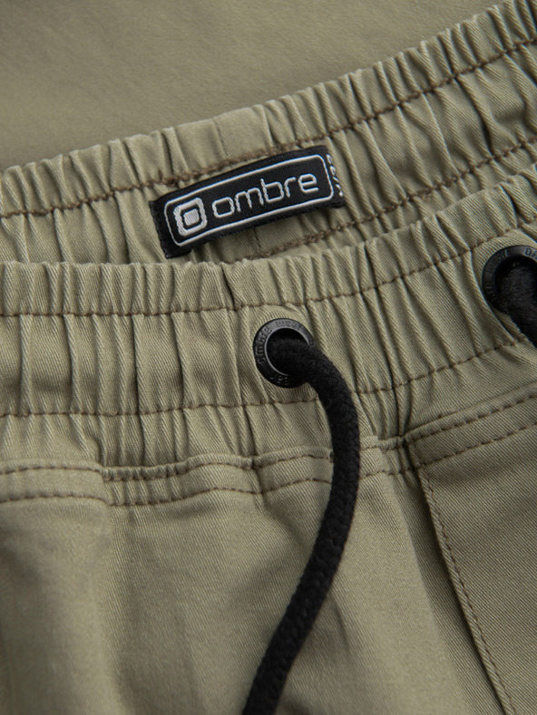 Ombre Clothing Kaki moške tovorne jogger hlače Ombre Clothing