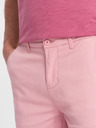 Ombre Clothing Rožnate moške hlače chino z robom iz džinsa Ombre oblačila