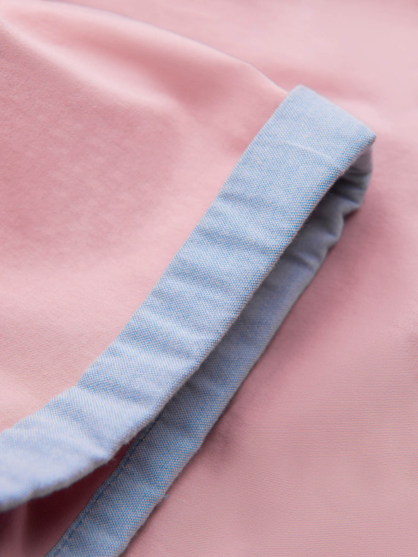 Ombre Clothing Rožnate moške hlače chino z robom iz džinsa Ombre oblačila
