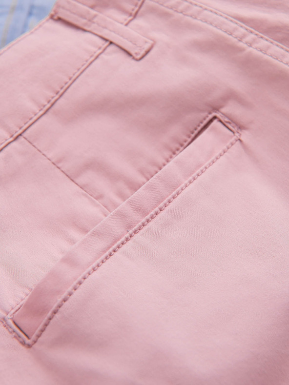 Ombre Clothing Rožnate moške hlače chino z robom iz džinsa Ombre oblačila