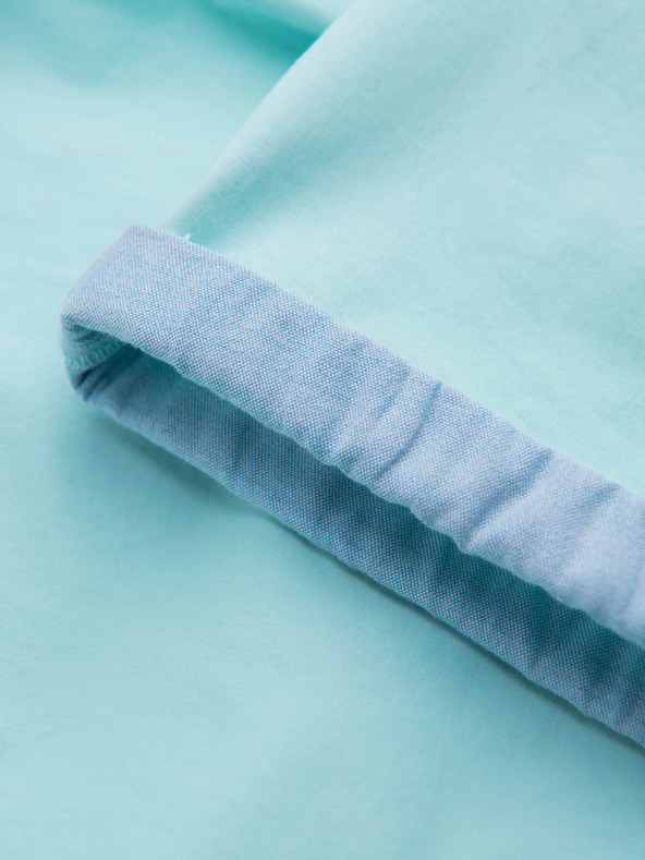 Ombre Clothing Turkizne moške kratke hlače chino z robom iz džinsa Ombre Clothing