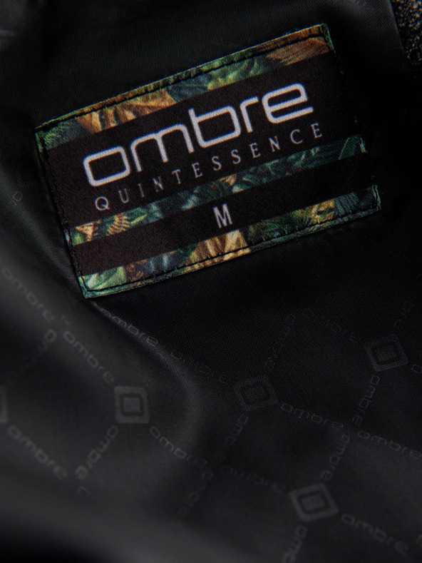 Ombre Clothing Temno siva moška jakna z žakardom Ombre Clothing