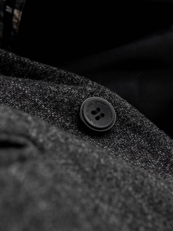 Ombre Clothing Temno siva moška jakna z žakardom Ombre Clothing