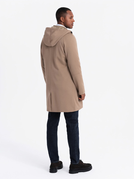 Ombre Clothing Rjava moška oblačila s kapuco Ombre