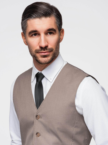 Ombre Clothing Bež moški telovnik Ombre Clothing