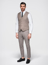 Ombre Clothing Bež moški telovnik Ombre Clothing