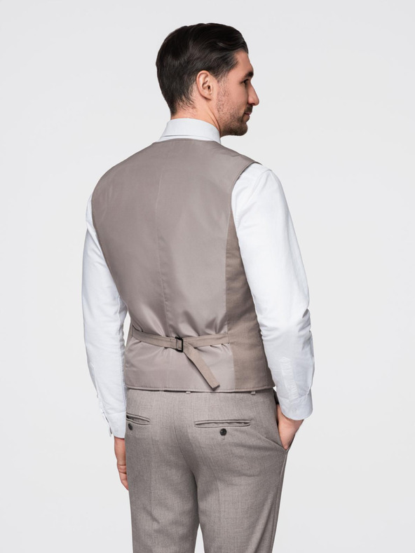 Ombre Clothing Bež moški telovnik Ombre Clothing
