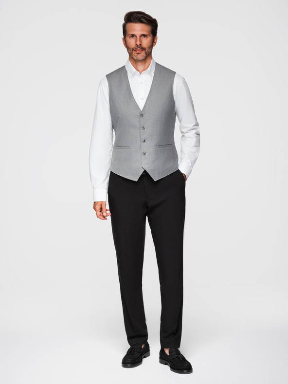 Ombre Clothing Siv moški telovnik Ombre Clothing