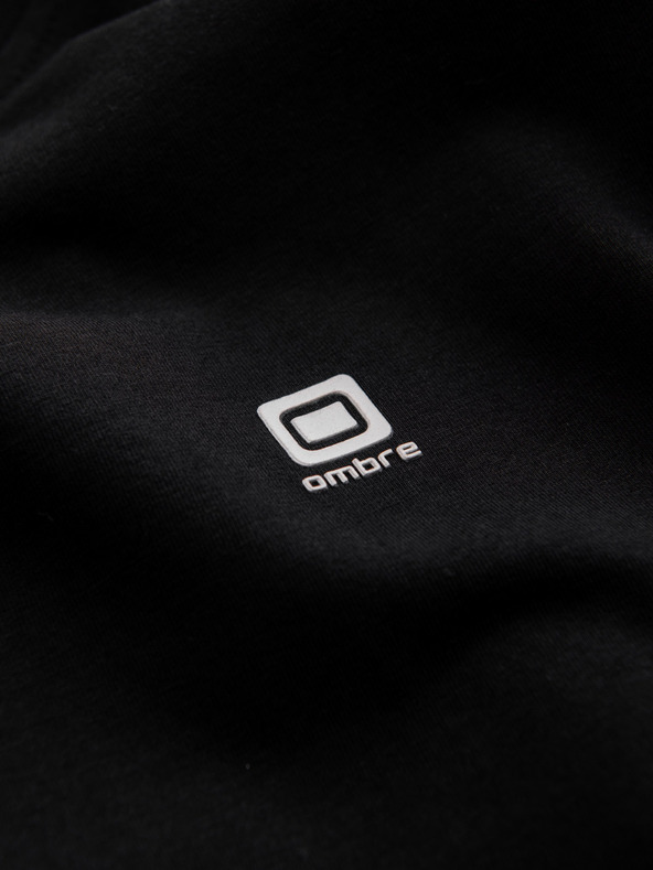 Ombre Clothing Črna moška majica Ombre Clothing