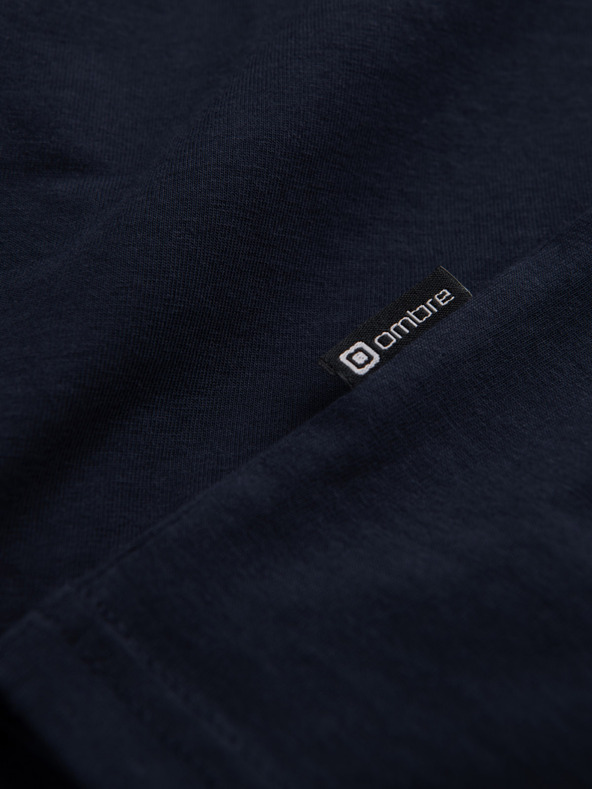 Ombre Clothing Temno modra moška majica z v-izrezom Ombre Clothing