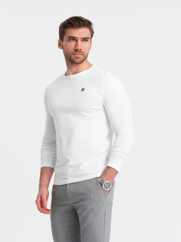 Ombre Clothing Bela moška majica Ombre Clothing