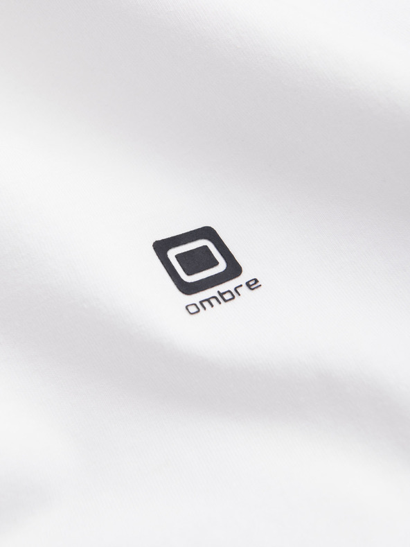 Ombre Clothing Bela moška majica Ombre Clothing