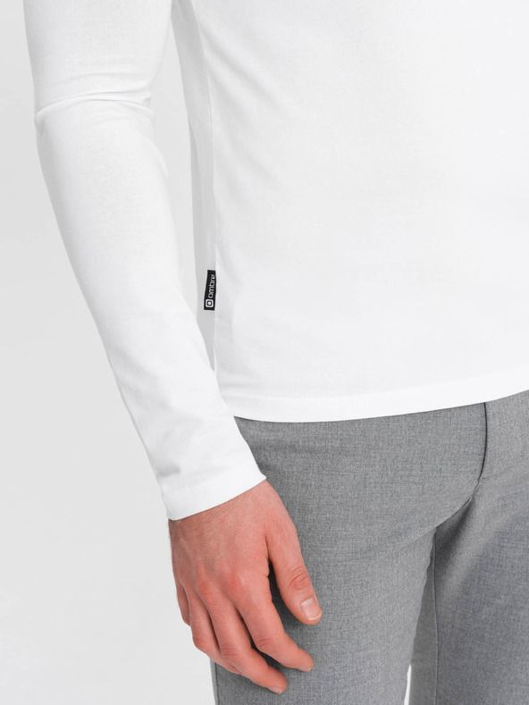 Ombre Clothing Bela moška majica Ombre Clothing