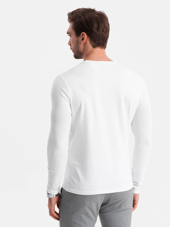 Ombre Clothing Bela moška majica Ombre Clothing