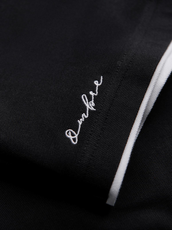 Ombre Clothing Črna moška polo majica Ombre oblačila