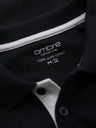Ombre Clothing Črna moška polo majica Ombre oblačila