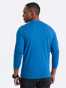Ombre Clothing Modra moška srajca z gumbi Ombre Clothing HENLEY