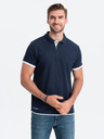 Ombre Clothing Temno modra moška polo majica Ombre Clothing
