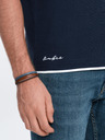 Ombre Clothing Temno modra moška polo majica Ombre Clothing