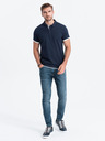 Ombre Clothing Temno modra moška polo majica Ombre Clothing